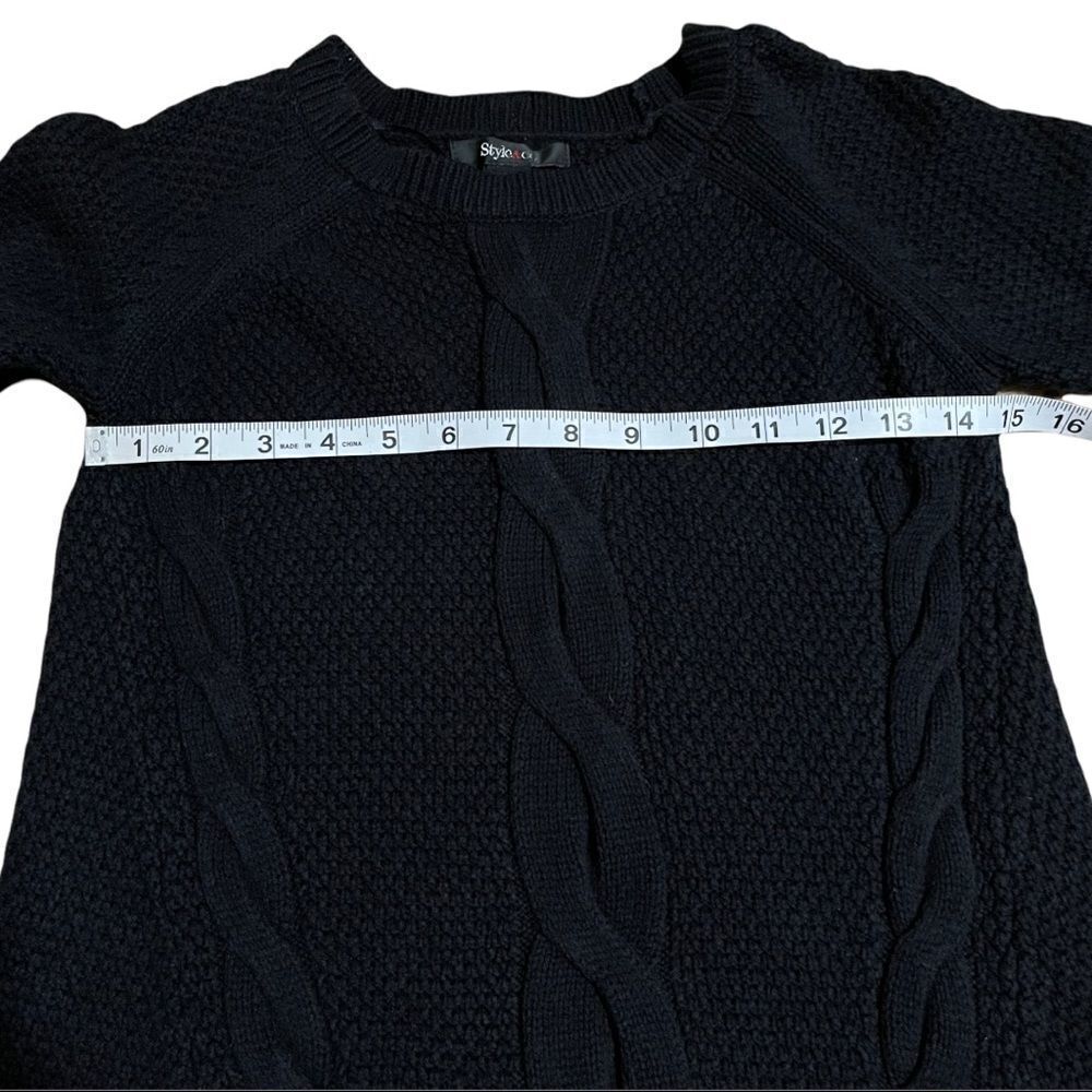 Style & Co Black Knit Button Back Sweater XSMALL - Picture 8 of 12